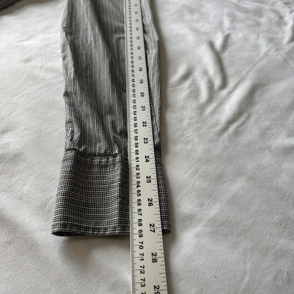 Vintage Buffalo David Bitton Men's Houndstooth Button Up Shirt Gray/Black M - Picture 11 of 14
